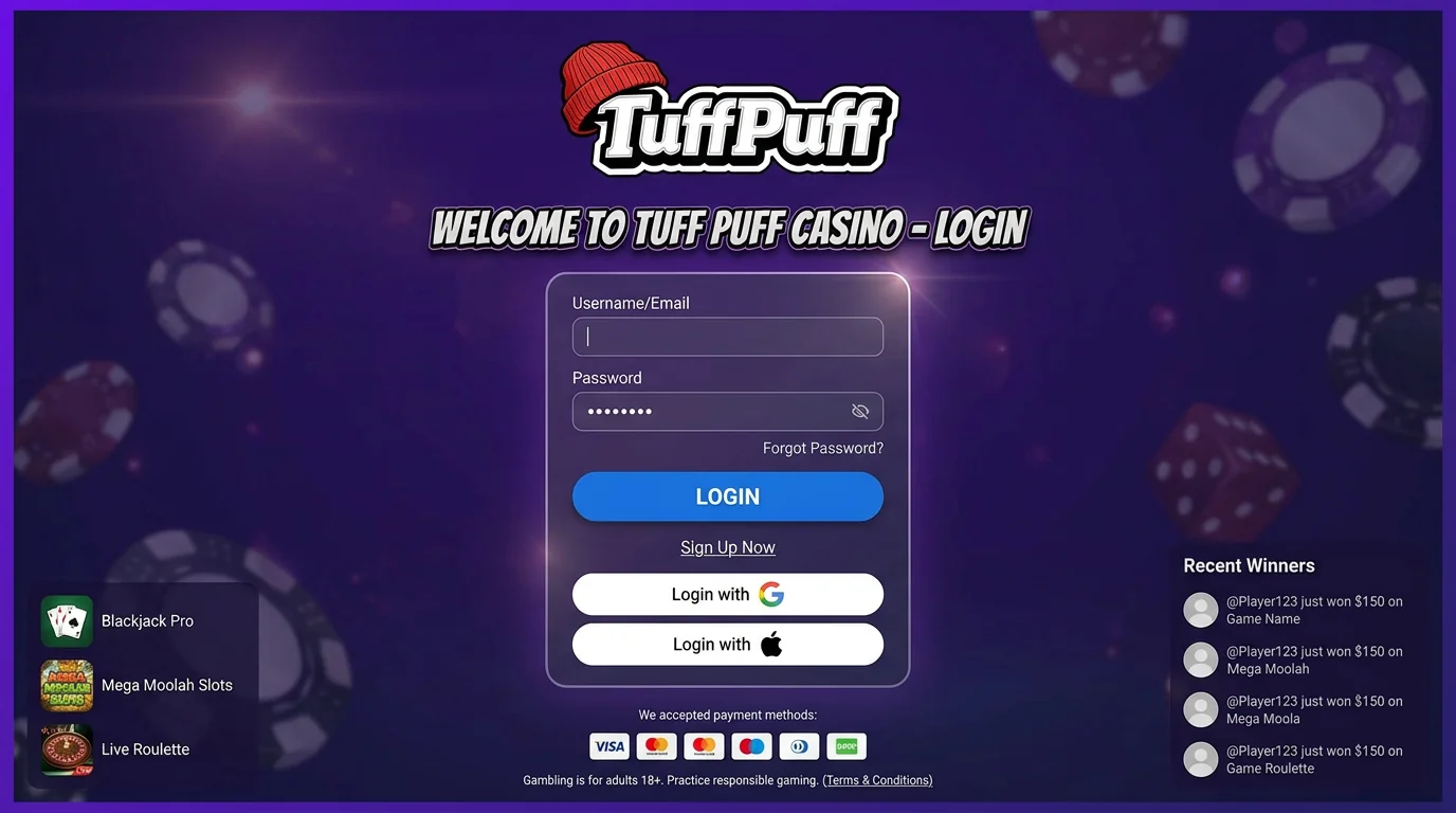 TuffPuff Casino Login